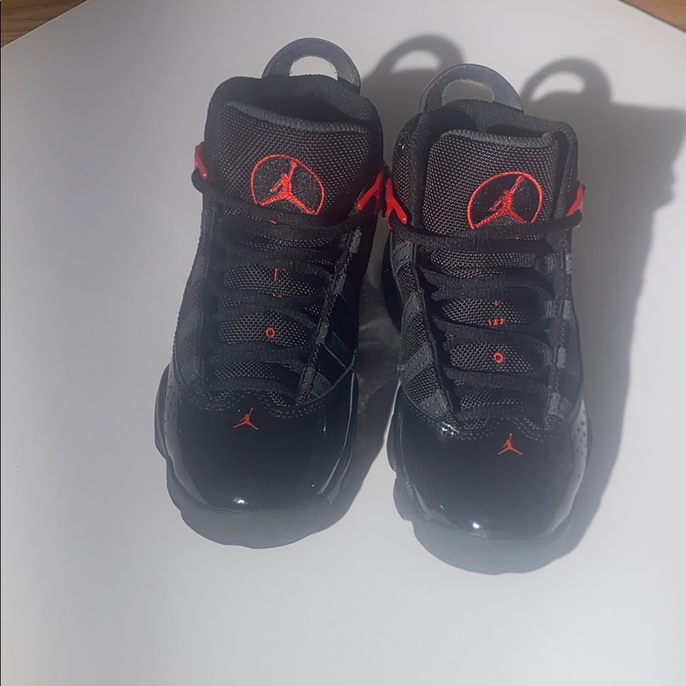 Black and Red Air Jordan Sneakers
